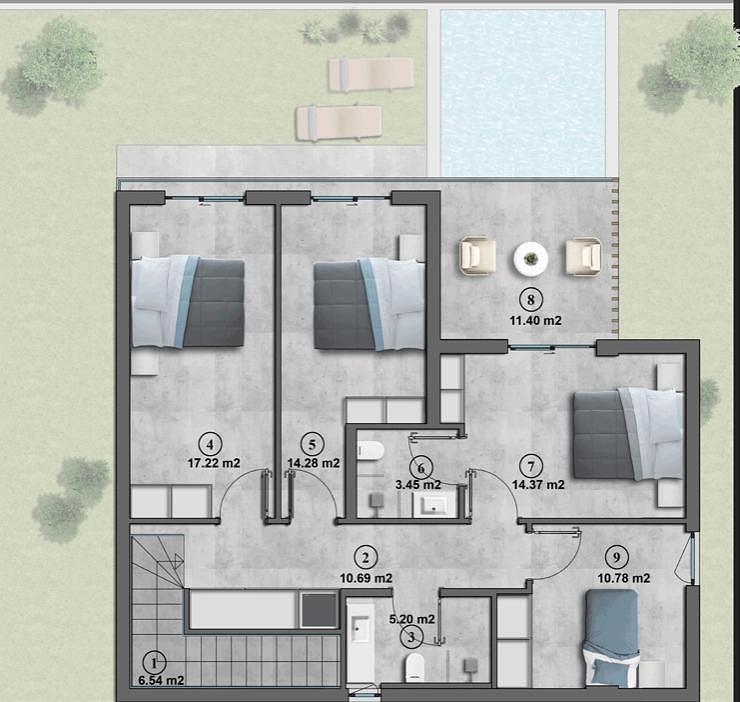 Obraz planu piętra 1