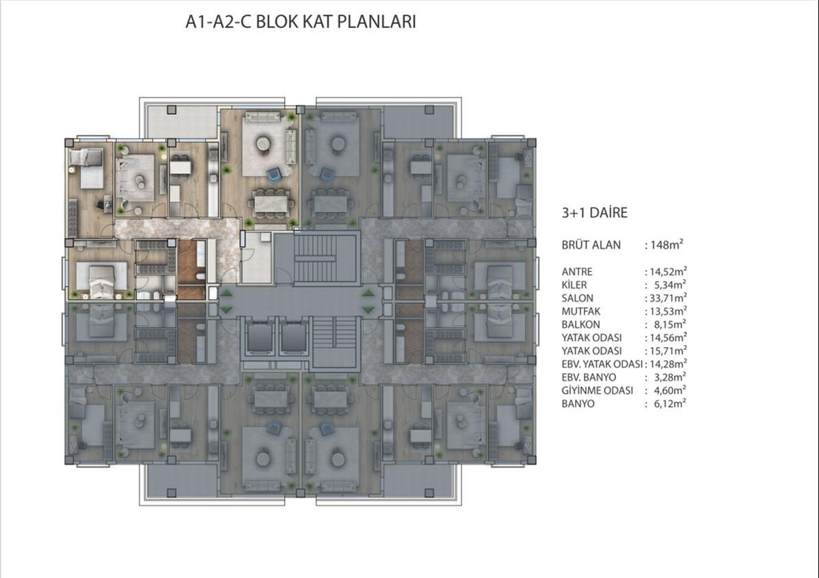 Mərtəbə Planı Şəkli 5