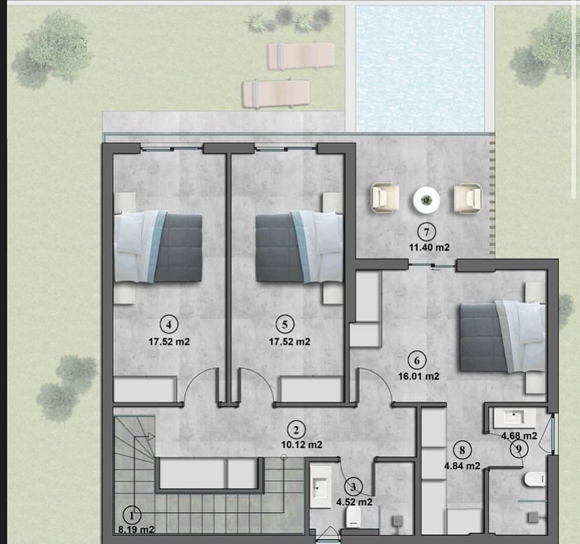 Obraz planu piętra 4