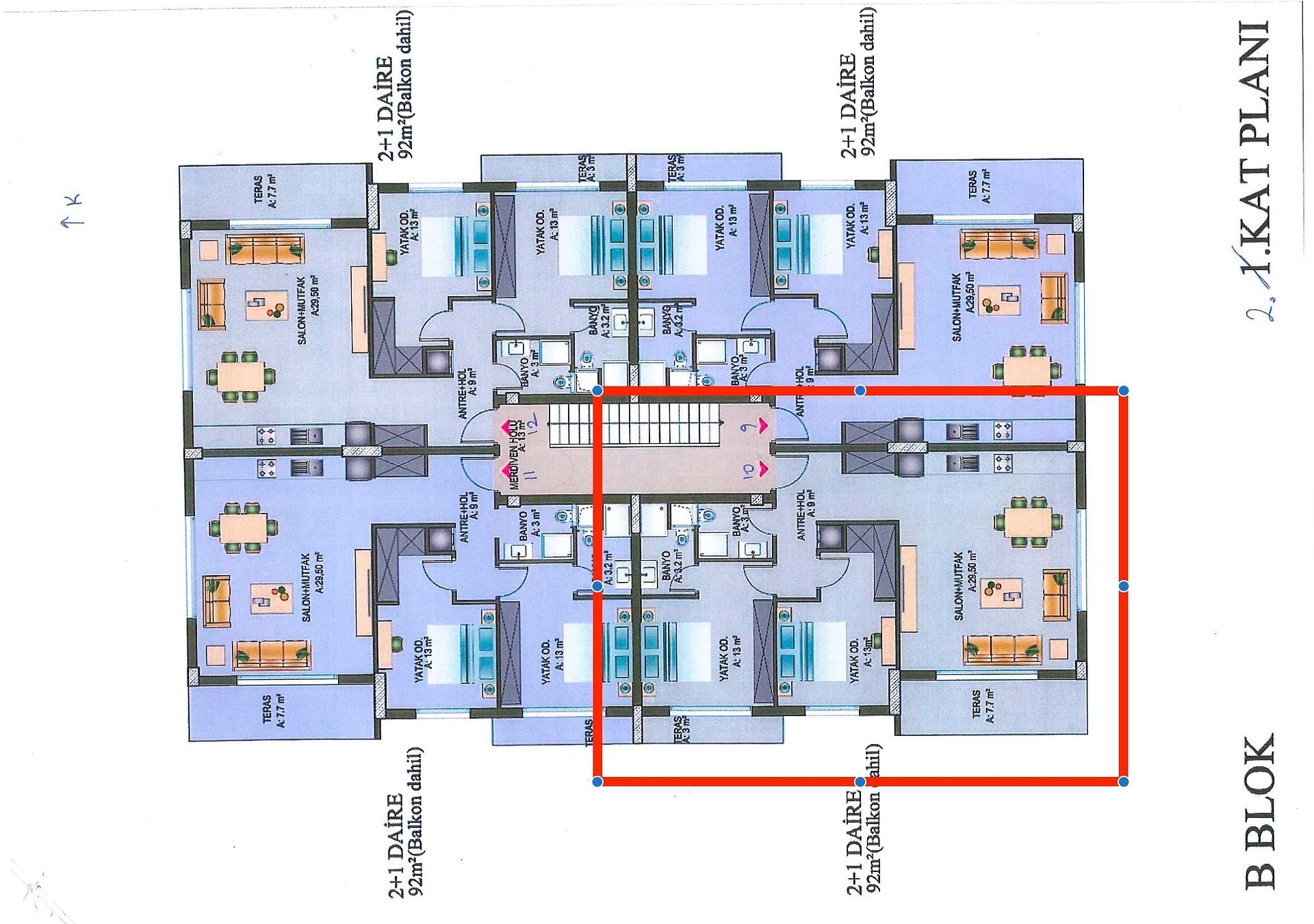 فلور پلان کی تصویر 1