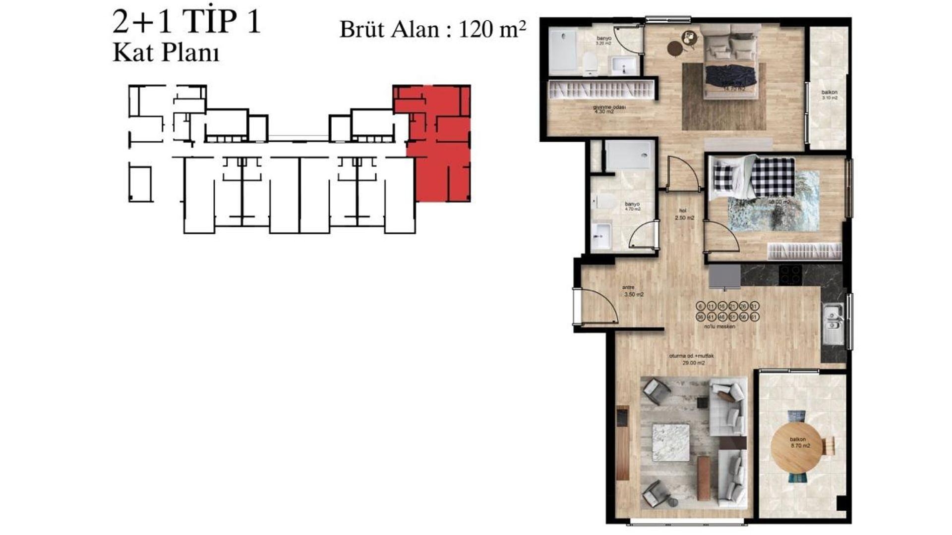 Mərtəbə Planı Şəkli 7