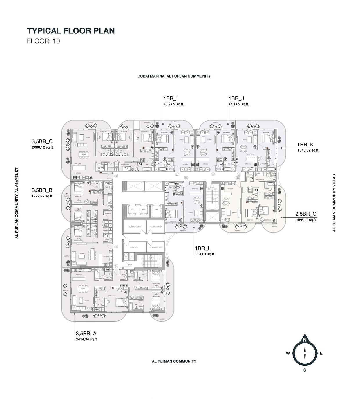 تصویرنقشه طبقه 8