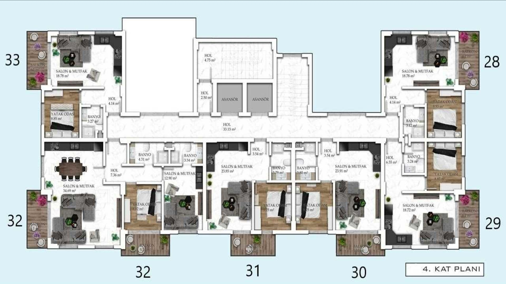 Mərtəbə Planı Şəkli 4