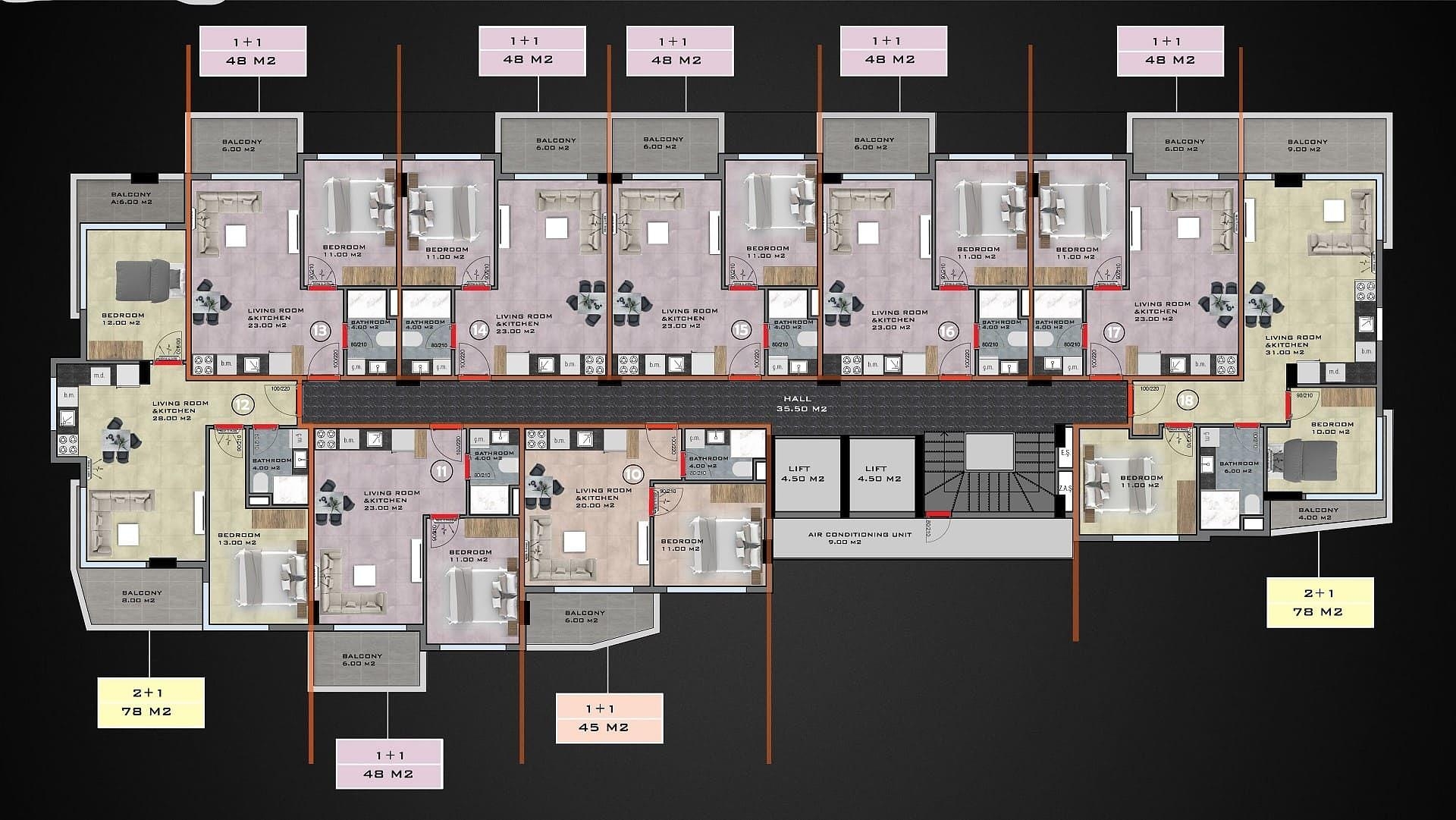 فلور پلان کی تصویر 1
