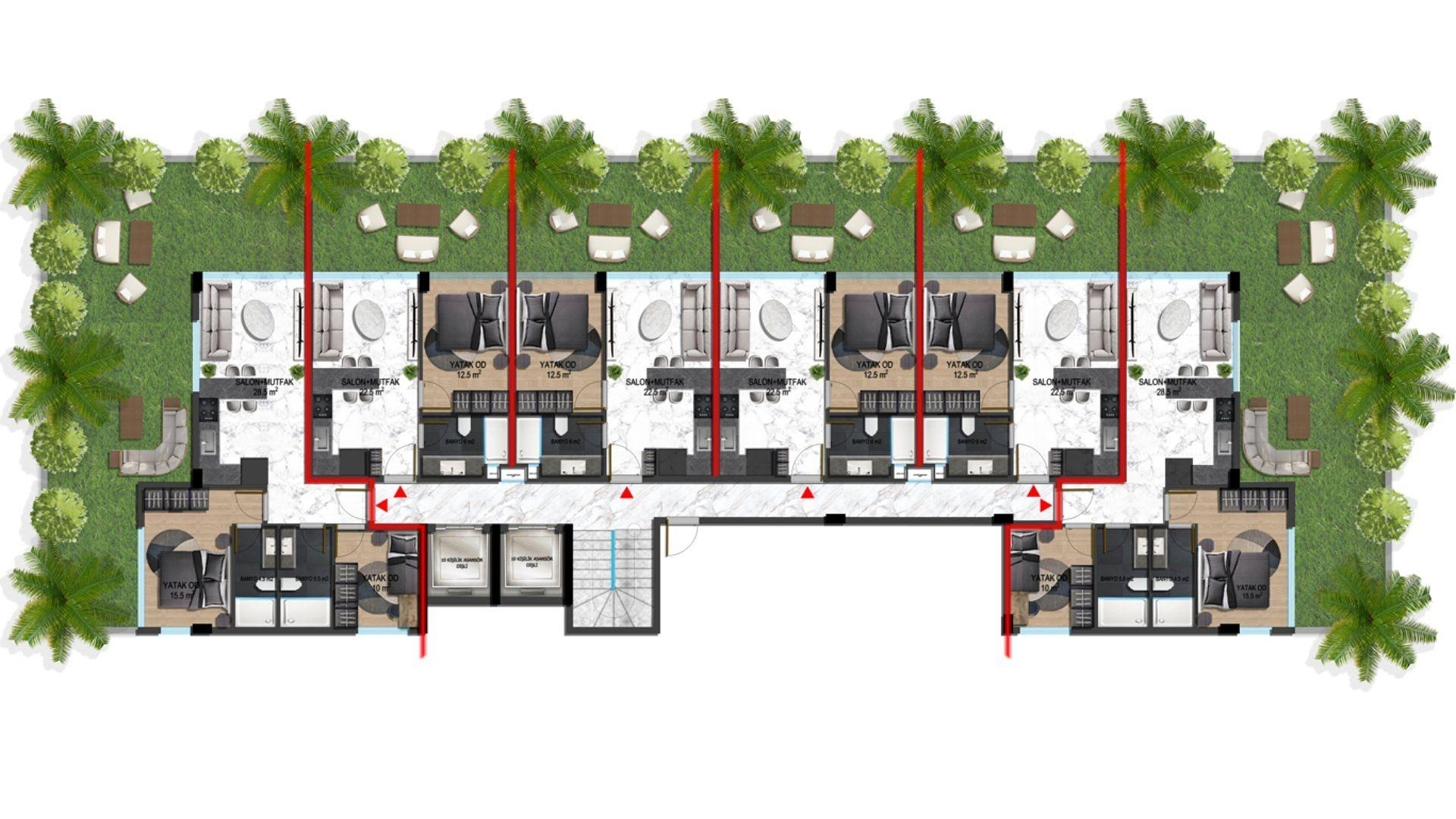 صورة مخطط الطابق 18 