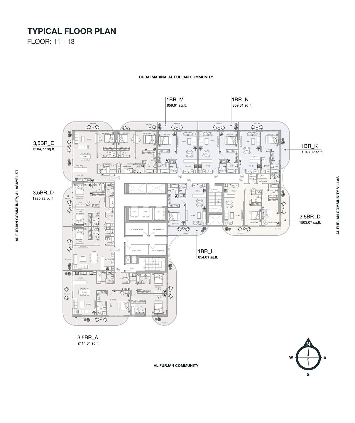 تصویرنقشه طبقه 9