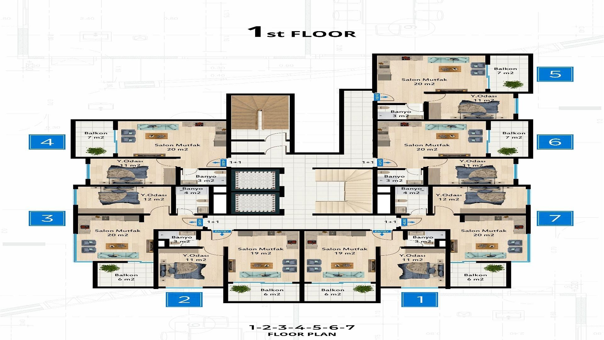 فلور پلان کی تصویر 1