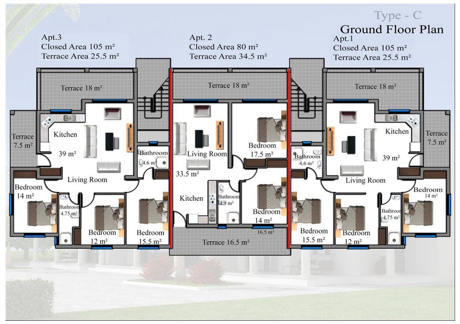 صورة مخطط الطابق 1 