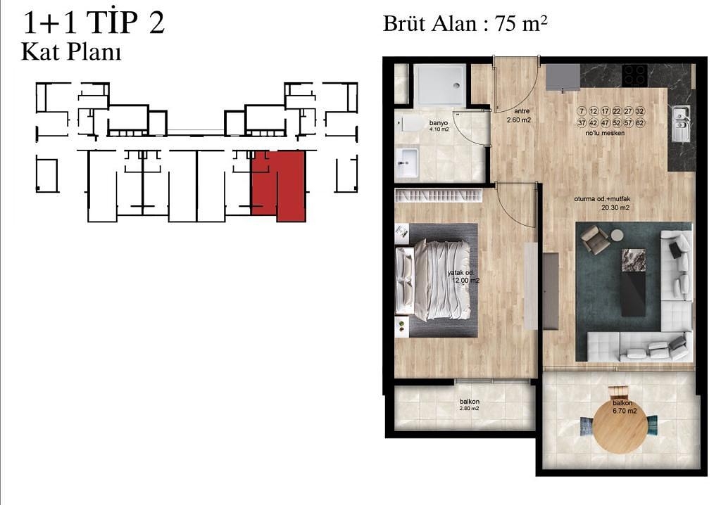 Mərtəbə Planı Şəkli 6