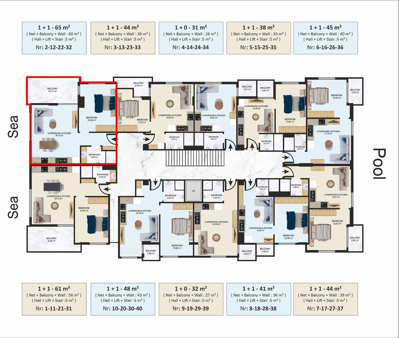 فلور پلان کی تصویر 1