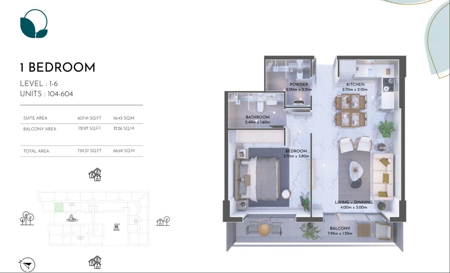 فلور پلان کی تصویر 1