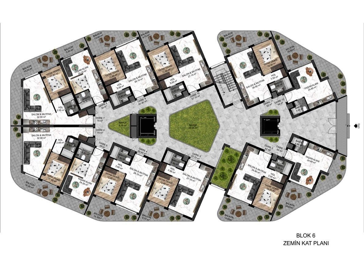 Mərtəbə Planı Şəkli 1