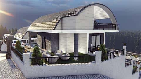 Villa avec vue sur la mer à Bektas, Alanya avec 2-3 chambres à vendre — 5/17