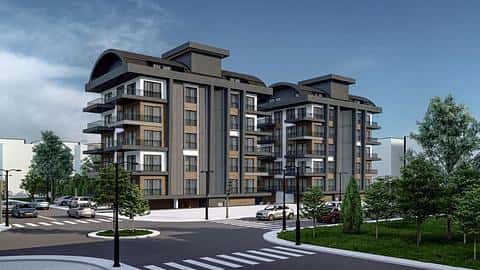 Appartements en centre-ville avec ascenseur à Mahmutlar, Alanya : 1 et 3 chambres à vendre — 3/6