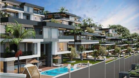Villa with 3 or 7 Bedrooms and Private Pool in Alanya Tepe For Sale — 10/18