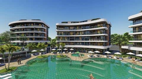 Appartement à Oba, Alanya avec piscine et de 1 à 5 chambres à vendre — 3/26