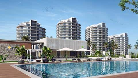 One-bedroom apartment in luxurious complex in Güzelyurt, North Cyprus — 3/24
