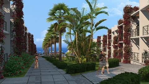 Apartamentos tipo estudio en un complejo con cascada en Esentepe, Chipre — 8/16