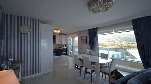 Villa duplex de luxe 4+1 meublée avec piscine privée à Kargicak, Alanya — 9/44