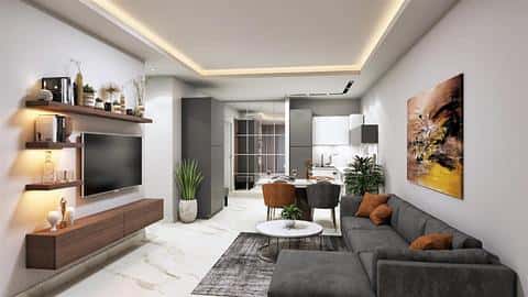 Appartements Éligibles à la Citoyenneté avec 1-3 Chambres à Oba, Alanya avec Piscine à Vendre — 5/12