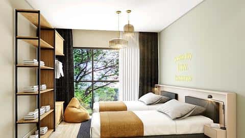 À vendre : appartements de 1 et 2 chambres avec permis de résidence et vue sur la ville à Kagithane, Istanbul — 9/21