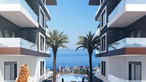 À vendre : appartements de 1 à 3 chambres à Kargicak avec vue sur la mer et citoyenneté — 6/24