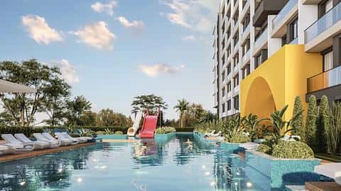 Projet avec grande piscine offrant un paradis à Aksu, Antalya — 8/74