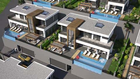 Villa à vendre à Alanya Kargicak avec piscine et vue sur la mer — 3/36