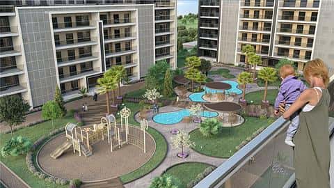 À vendre : Charmants appartements avec 2, 3, 4 chambres et accès à la piscine à Kucukcekmece, Istanbul — 7/16