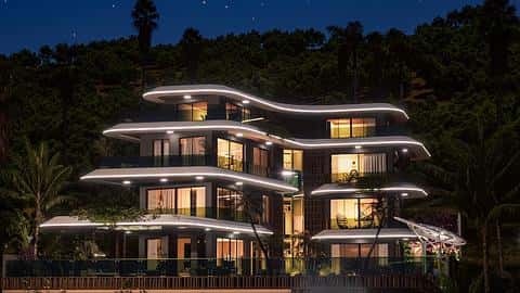 Villa de luxe 7+1 avec vue sur la mer à vendre à Alanya Kargicak — 9/24