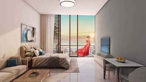Elegant sea view apartment project in Al Hamriyah, Sharjah — 9/11