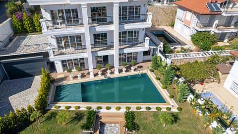 5+1 Luxury Sea View Villa for Sale in Alanya Tepe — 5/27