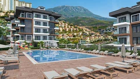 Appartements avec vue sur mer de 1 à 2 chambres à Kargicak, Alanya offrant la citoyenneté — 9/15