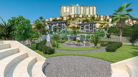 Appartements avec vue sur mer de 1 à 2 chambres à Kargicak, Alanya offrant la citoyenneté — 10/15
