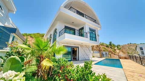 Villa de luxe 5+1 avec vue sur la mer à vendre à Alanya Kargicak — 2/27