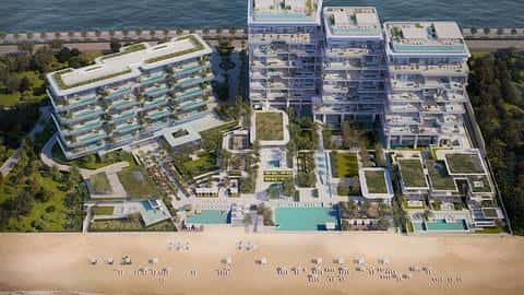 Duplekser med praktfull sjø- og byutsikt i Palm Jumeirah, Dubai — 3/13