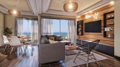 Modernus bokštas dvynys, įsikūręs Long Beach, Kipro saloje — 7/15