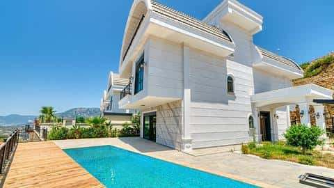 Villa de luxe 5+1 avec vue sur la mer à vendre à Alanya Kargicak — 3/27