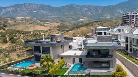 Villa à vendre à Kargicak, Alanya : 4 chambres avec piscine privée et citoyenneté — 2/29