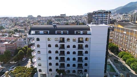 Appartements centraux à Alanya à vendre : 2 ou 3 chambres avec piscine et salle de sport — 7/35