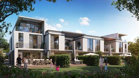 Ylelliset 4 makuuhuoneen townhouse -asuntoja DAMAC Hillsissa, Dubaissa — 5/24