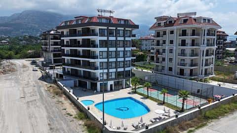 Appartement 1+1 Vue Mer à Vendre à Kestel Alanya — 2/17