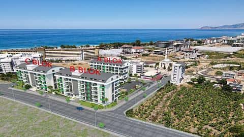 Appartements Kargicak Alanya à vendre, 1 et 2 chambres, près de la mer — 5/15