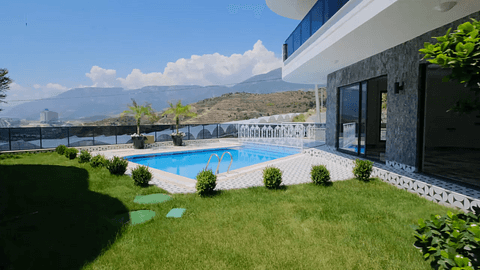 3+1 Luxury Sea View Villa for Sale in Kargicak, Alanya — 2/21