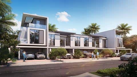 Ylelliset 4 makuuhuoneen townhouse -asuntoja DAMAC Hillsissa, Dubaissa — 3/24