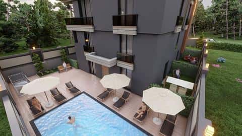 Luxueux appartements de deux chambres dans le quartier animé de Konyaaltı — 10/33