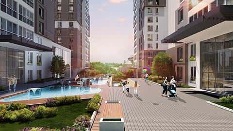 Appartements en Centre-Ville à Bagcilar : 2 et 3 Chambres avec Piscine, Piscine Intérieure à Vendre — 2/25
