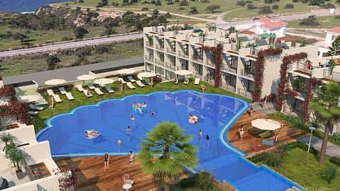 Apartamentos tipo estudio en un complejo con cascada en Esentepe, Chipre — 6/16