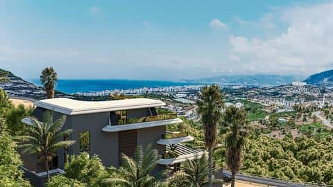 Villa de luxe 7+1 avec vue sur la mer à vendre à Alanya Kargicak — 2/24