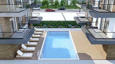 Appartements en centre-ville avec ascenseur à Mahmutlar, Alanya : 1 et 3 chambres à vendre — 4/6